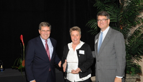 KWP President/ CEO Connie Poole receiving our 25 years Accredited Business Award